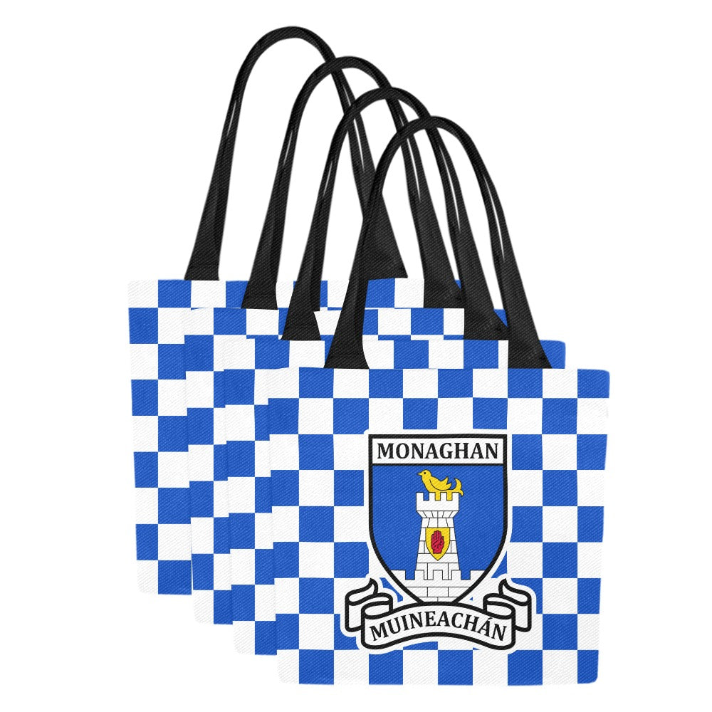 County Monaghan Chequered Canvas Tote Bag Set