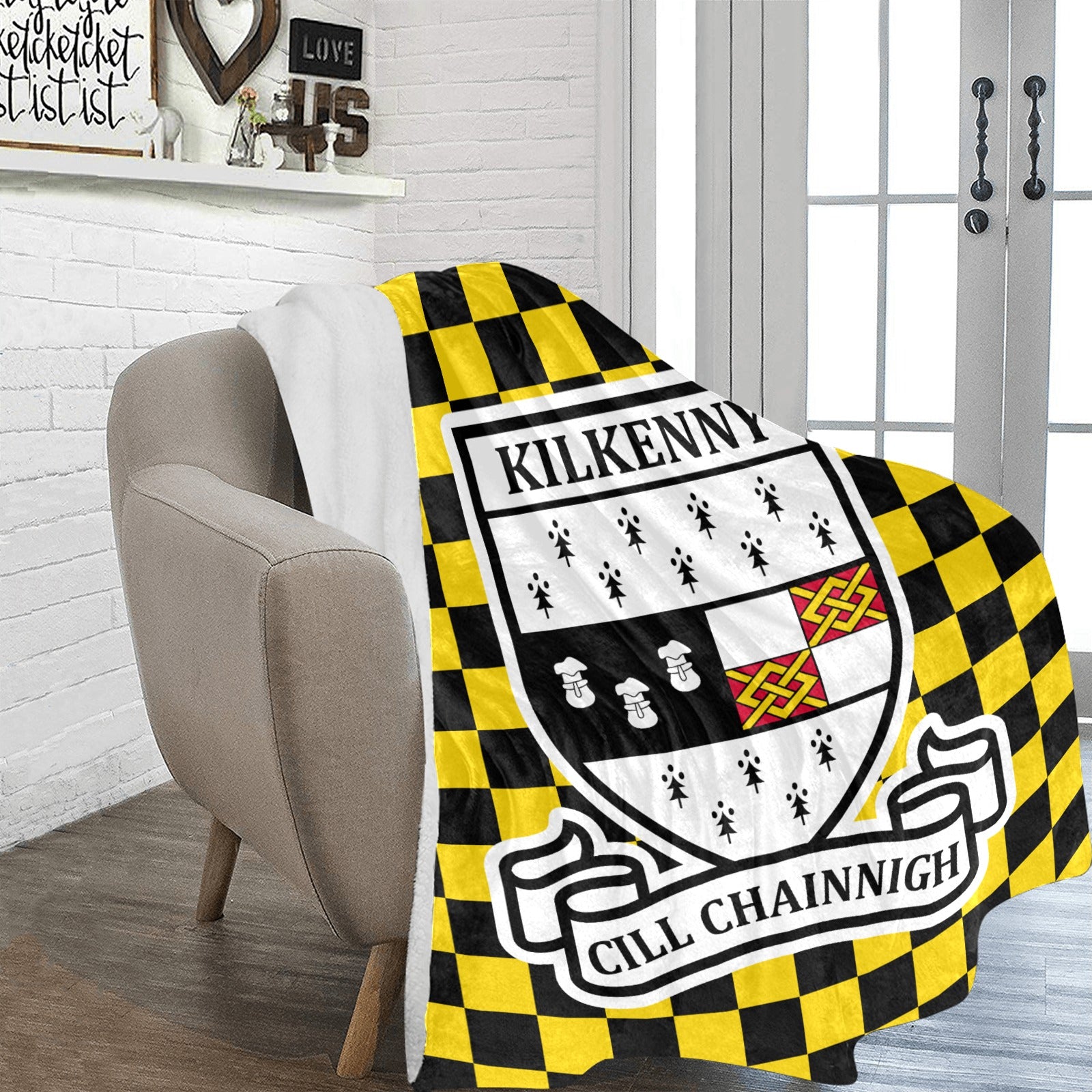 County Kilkenny Chequered Ultra-Soft Throw Blanket
