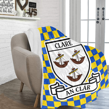 County Clare Chequered Ultra-Soft Throw Blanket