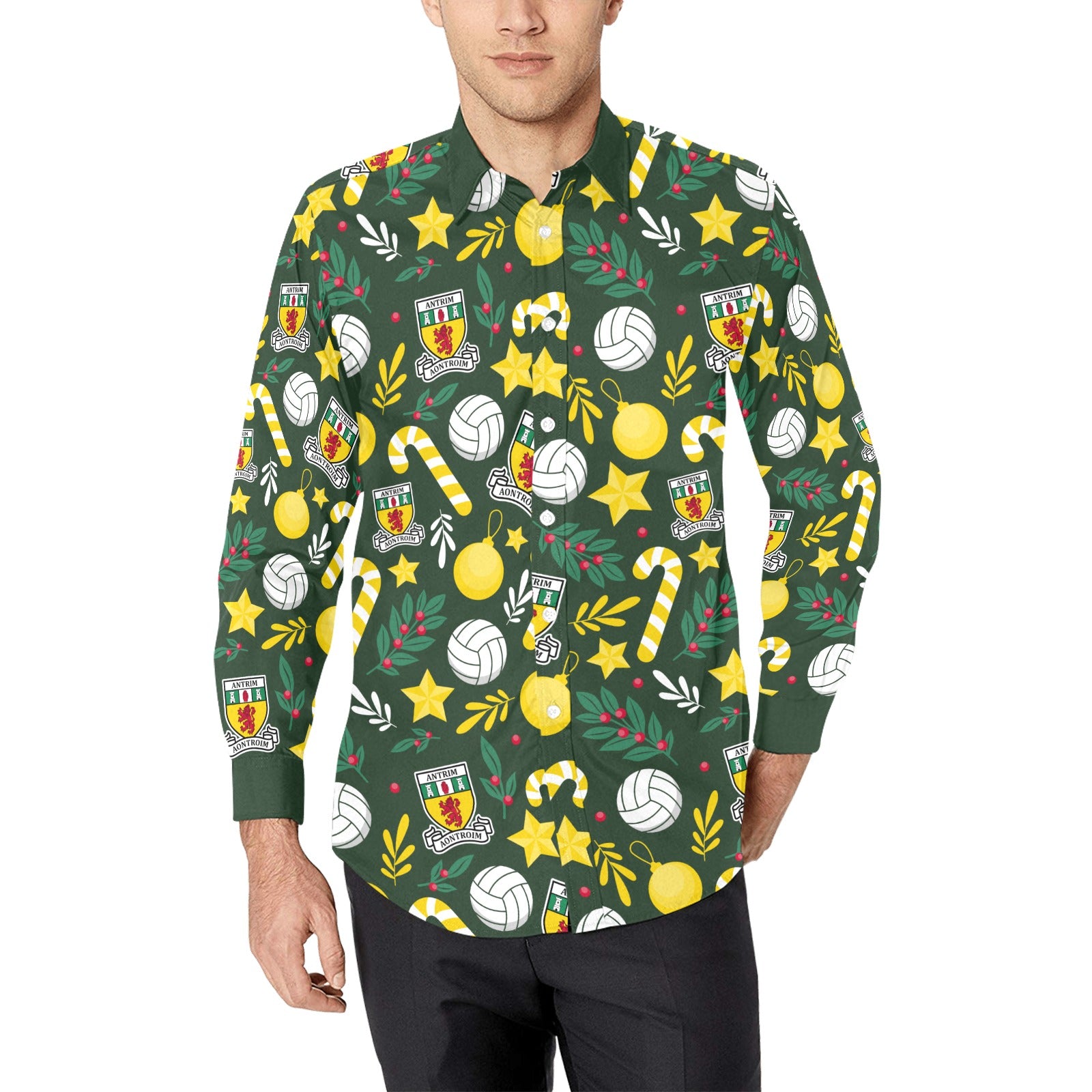 County Antrim Christmas Button Up Shirt