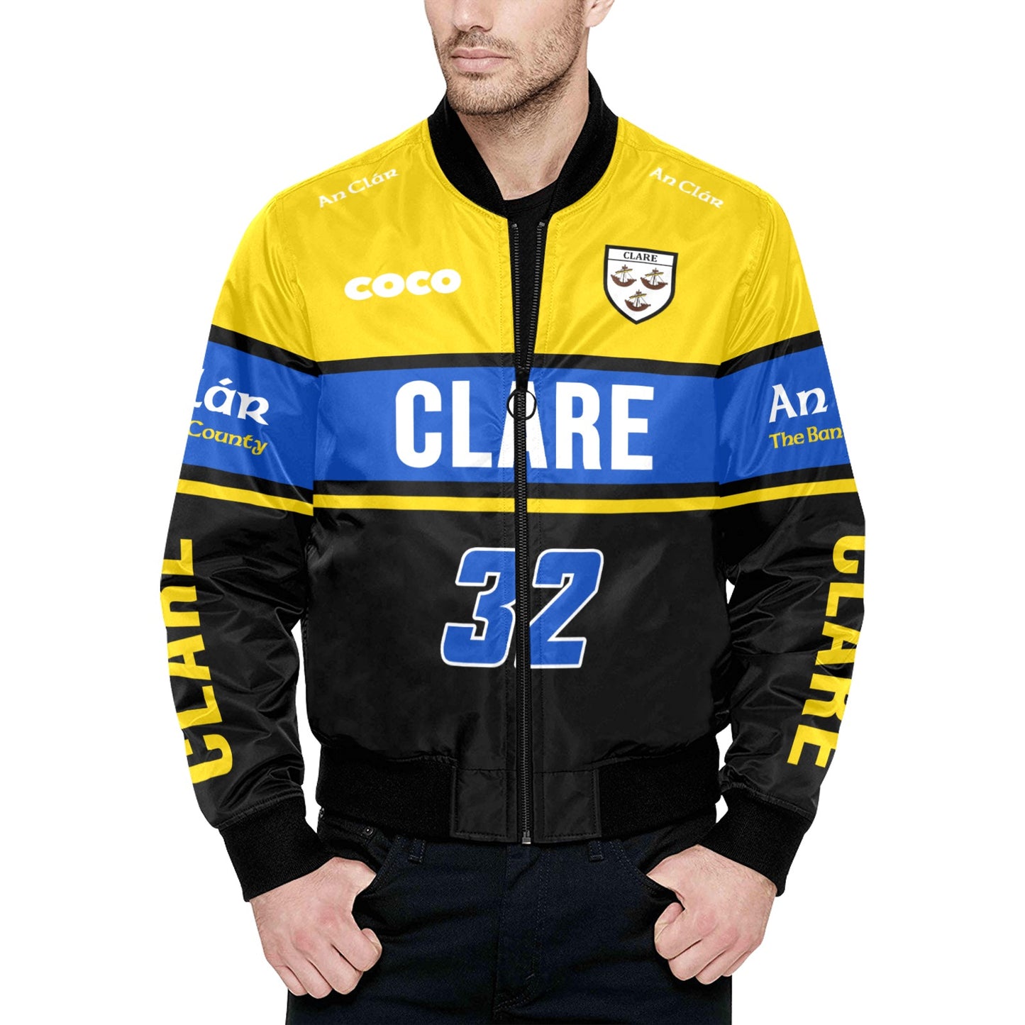 County Clare Vintage Quilted Bomber Jacket