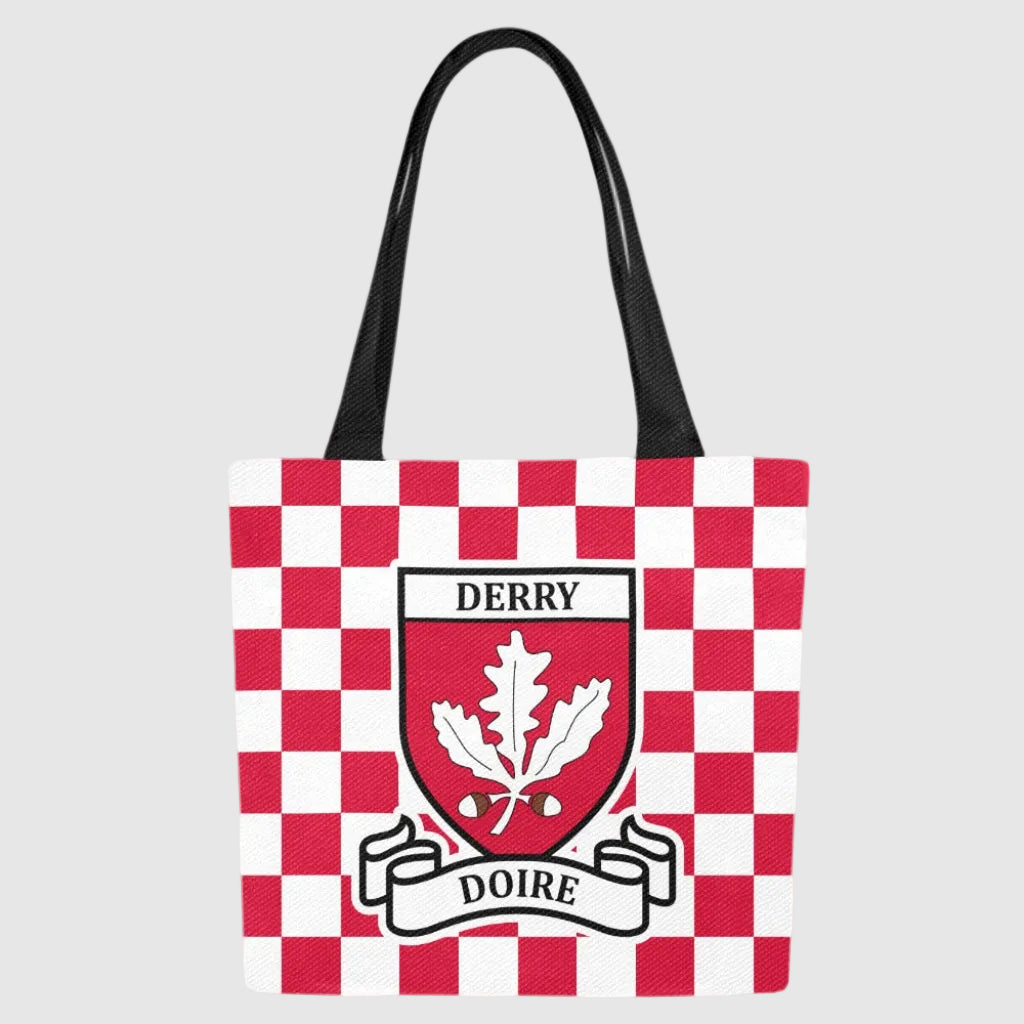 County Derry Chequered Canvas Tote Bag Set
