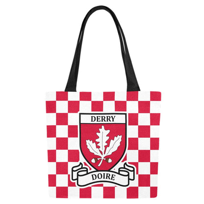 County Derry Chequered Canvas Tote Bag Set