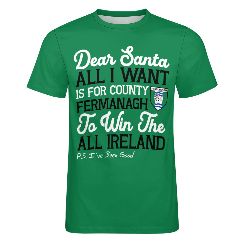 County Fermanagh Dear Santa T-Shirt 4XL