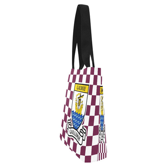 County Galway Chequered Canvas Tote Bag Set