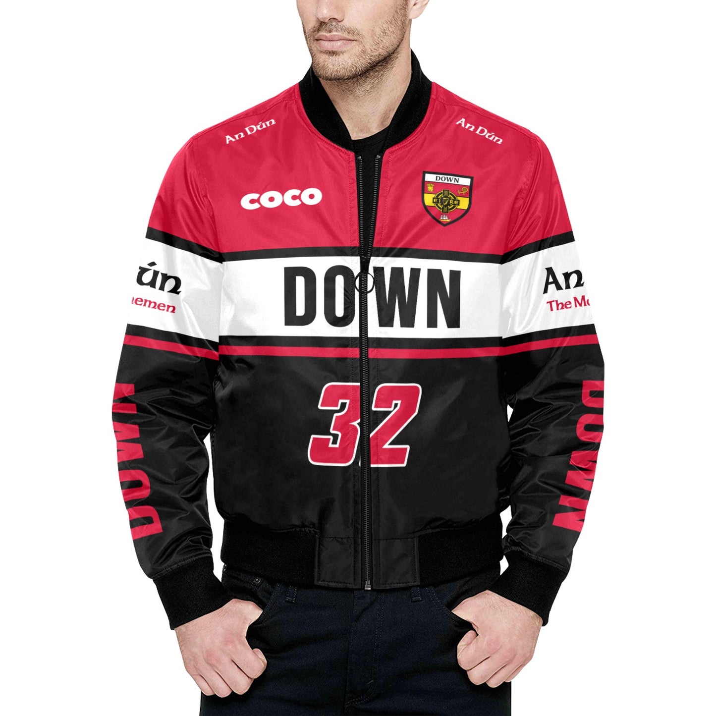 County Down Vintage Quilted Bomber Jacket