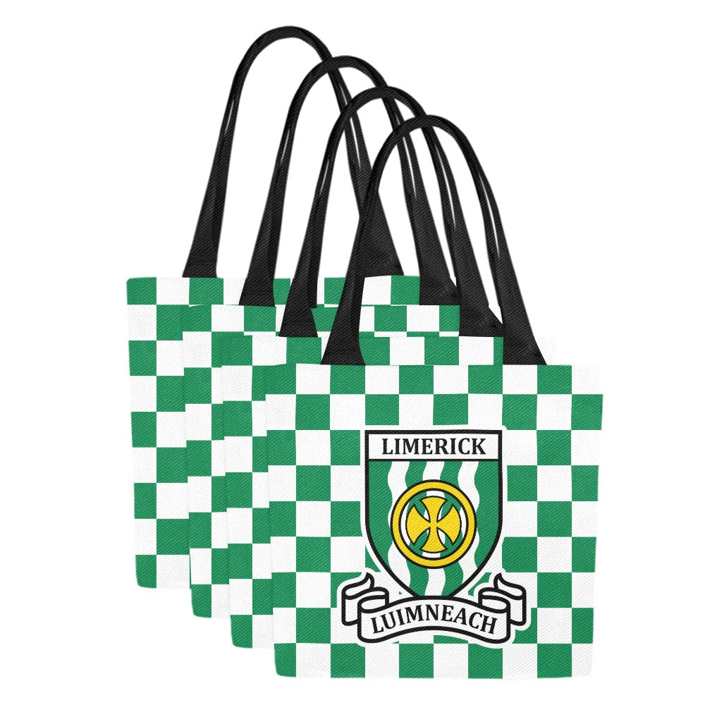 County Limerick Chequered Canvas Tote Bag Set