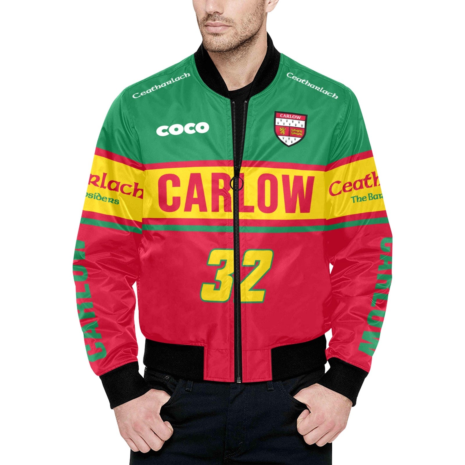 County Carlow Vintage Quilted Bomber Jacket
