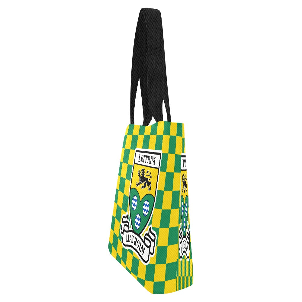 County Leitrim Chequered Canvas Tote Bag Set