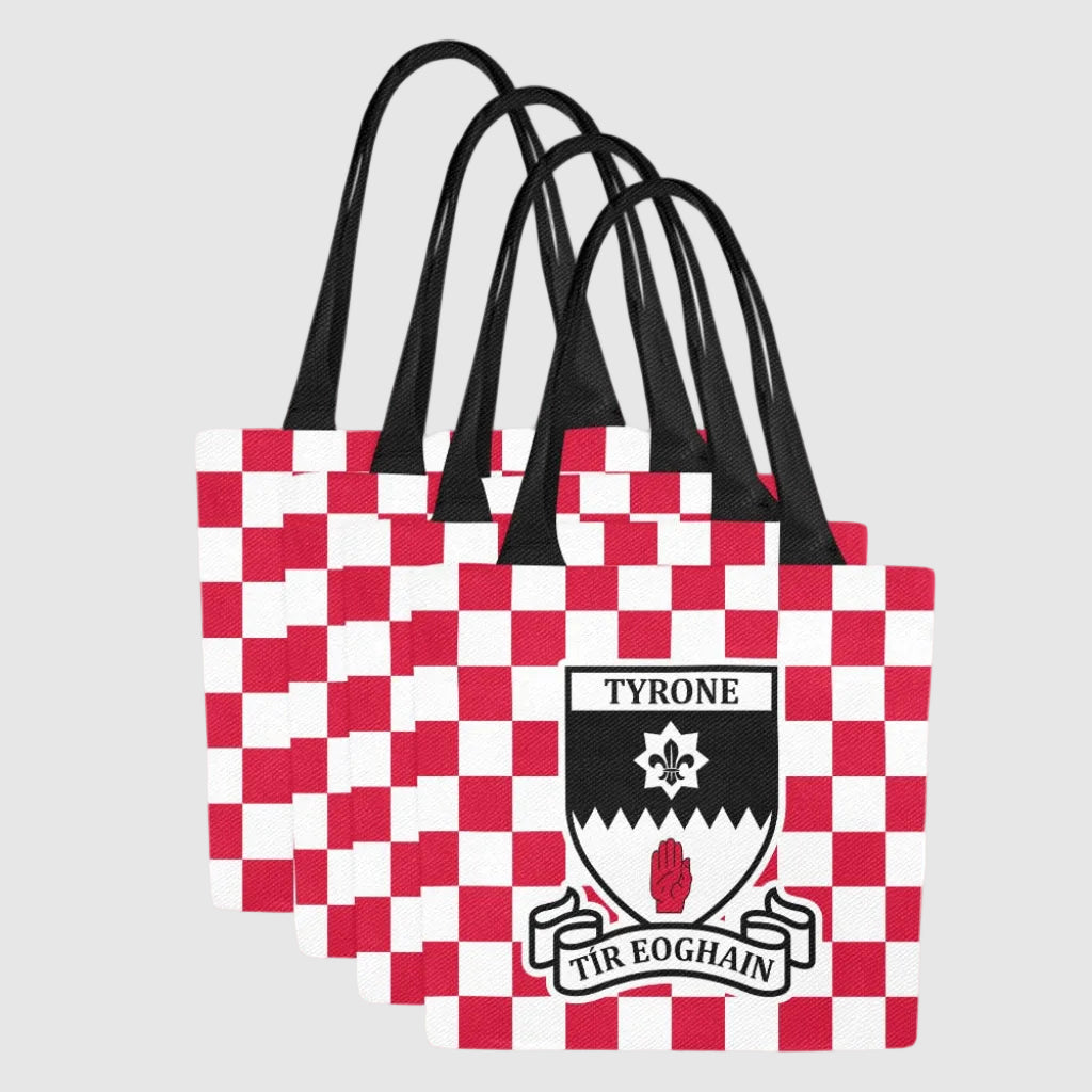 County Tyrone Chequered Canvas Tote Bag Set