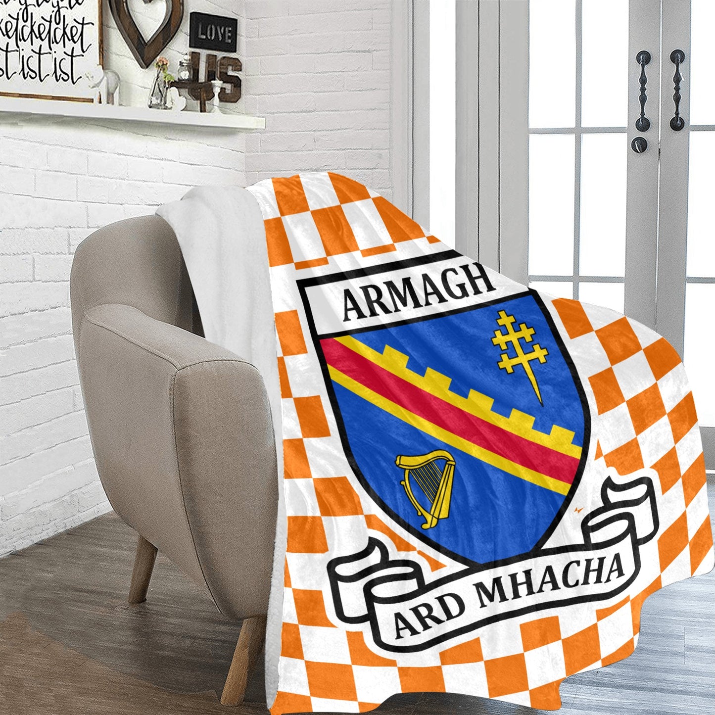 County Armagh Chequered Ultra-Soft Throw Blanket