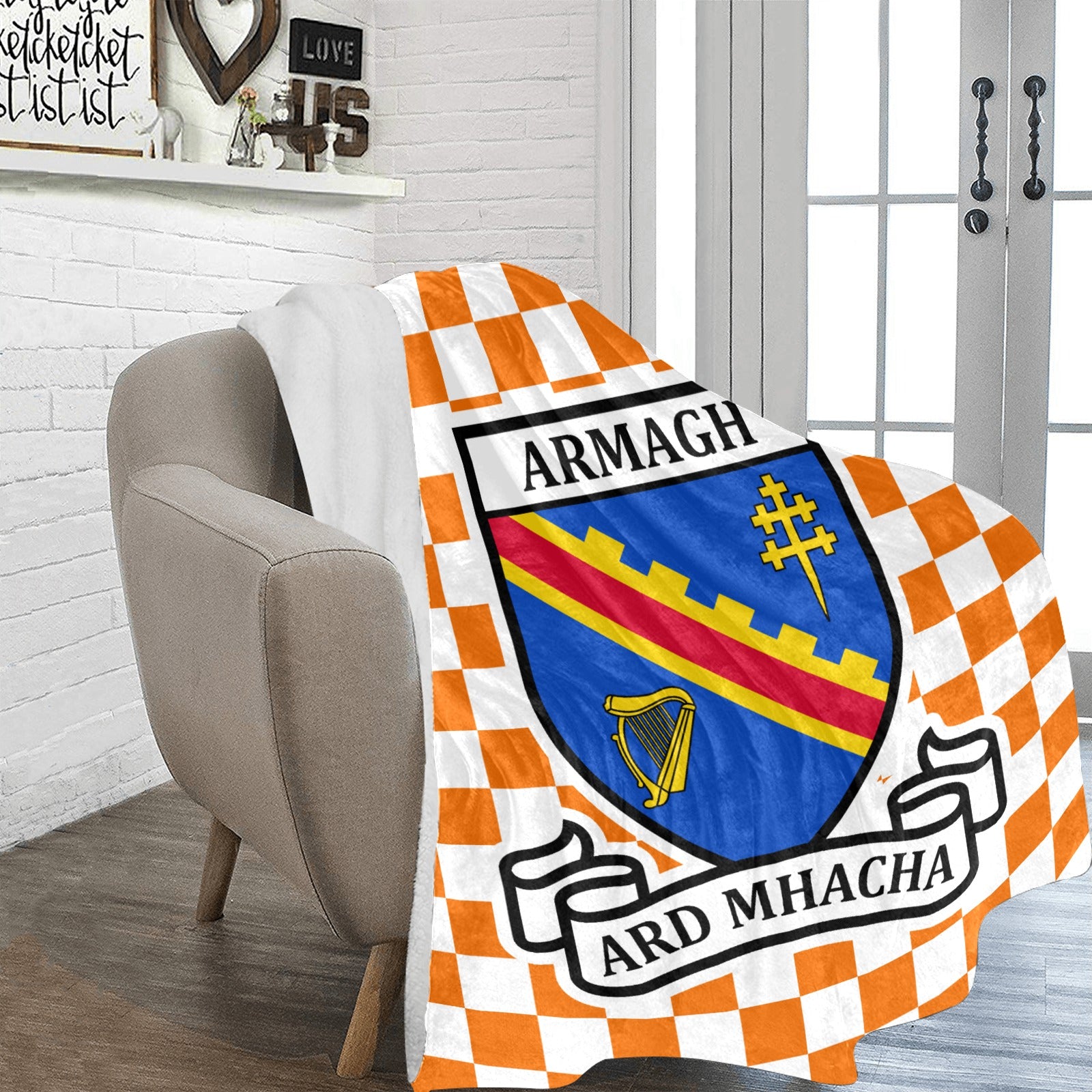 County Armagh Chequered Ultra-Soft Throw Blanket