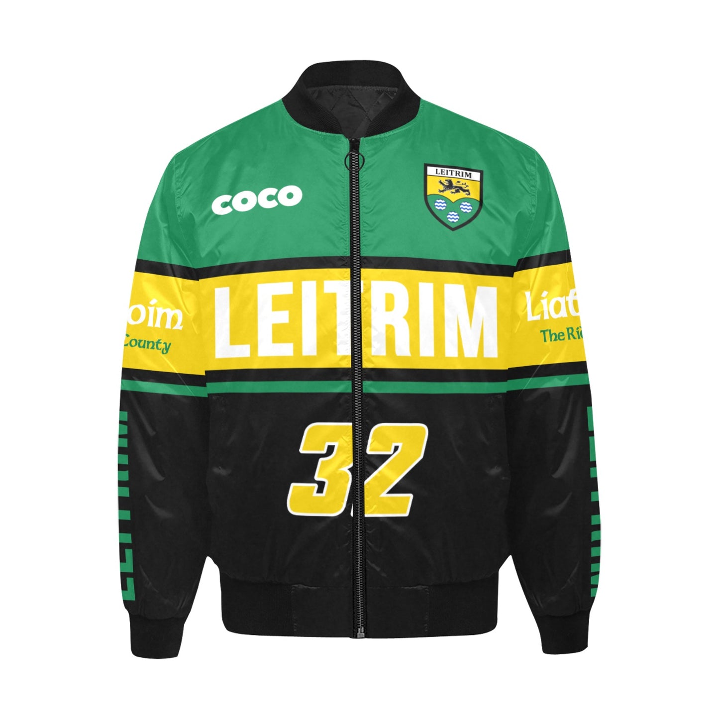 County Leitrim Vintage Quilted Bomber Jacket 5XL