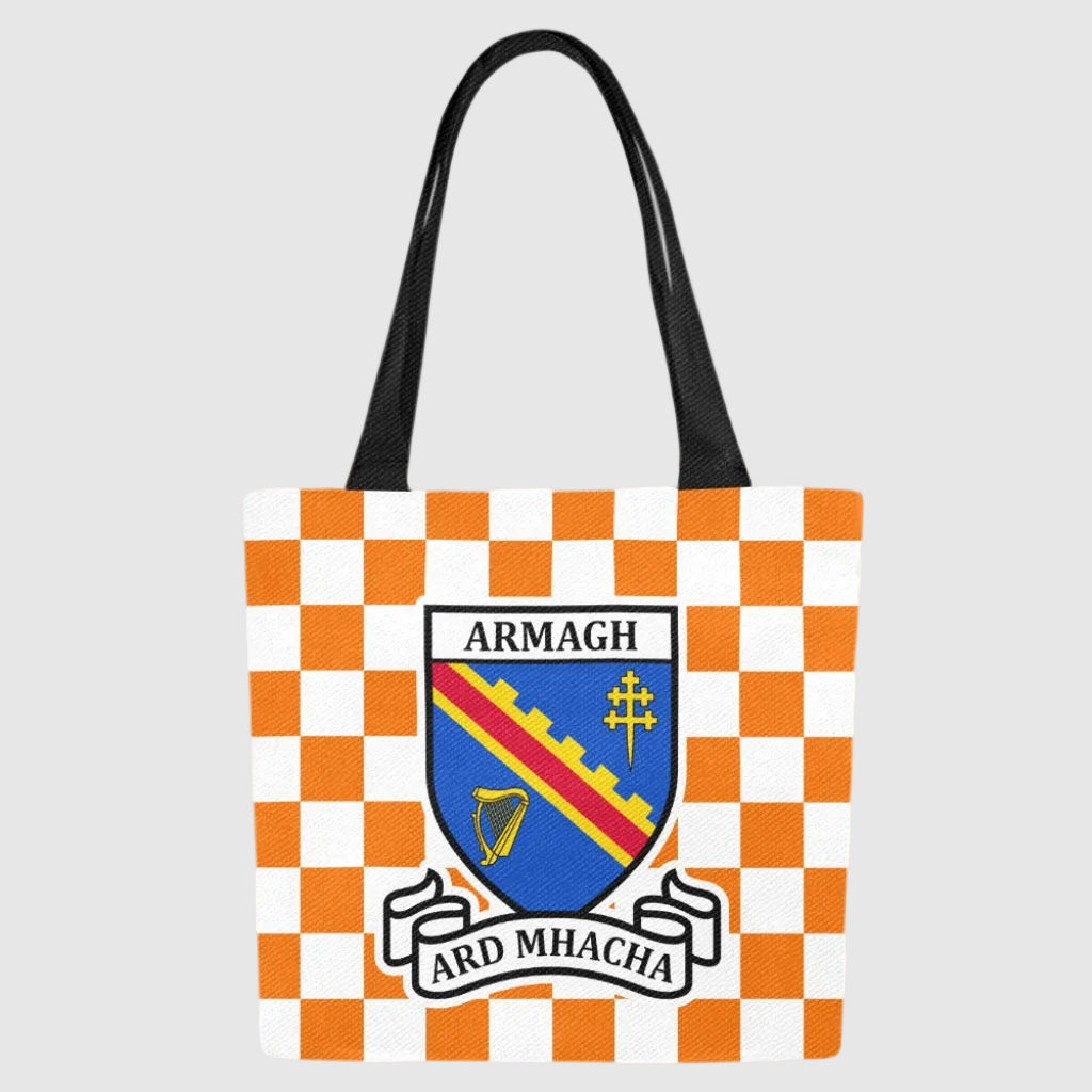 County Armagh Chequered Canvas Tote Bag Set