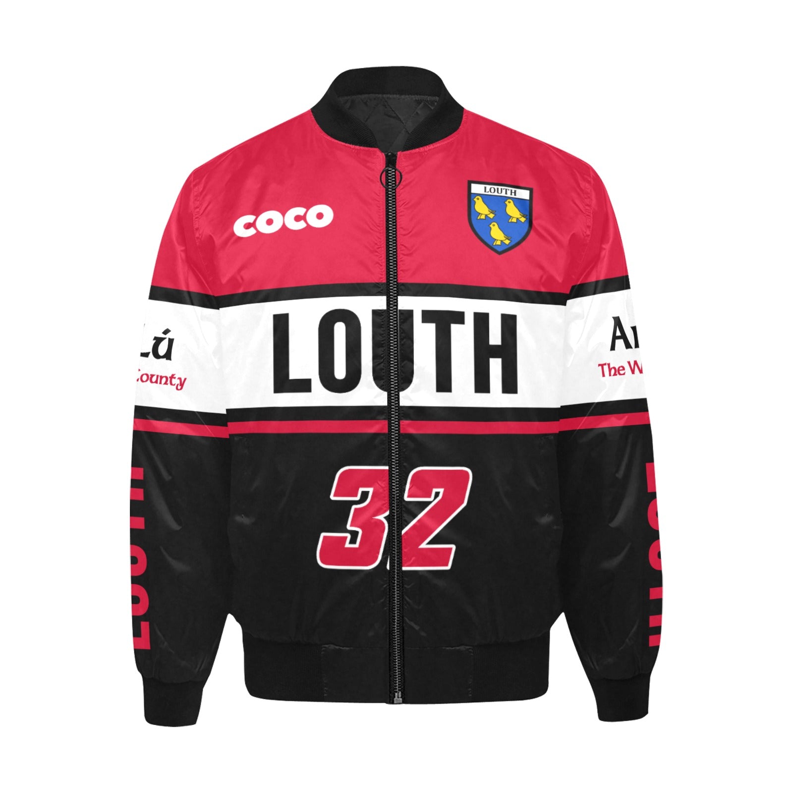 County Louth Vintage Quilted Bomber Jacket 5XL