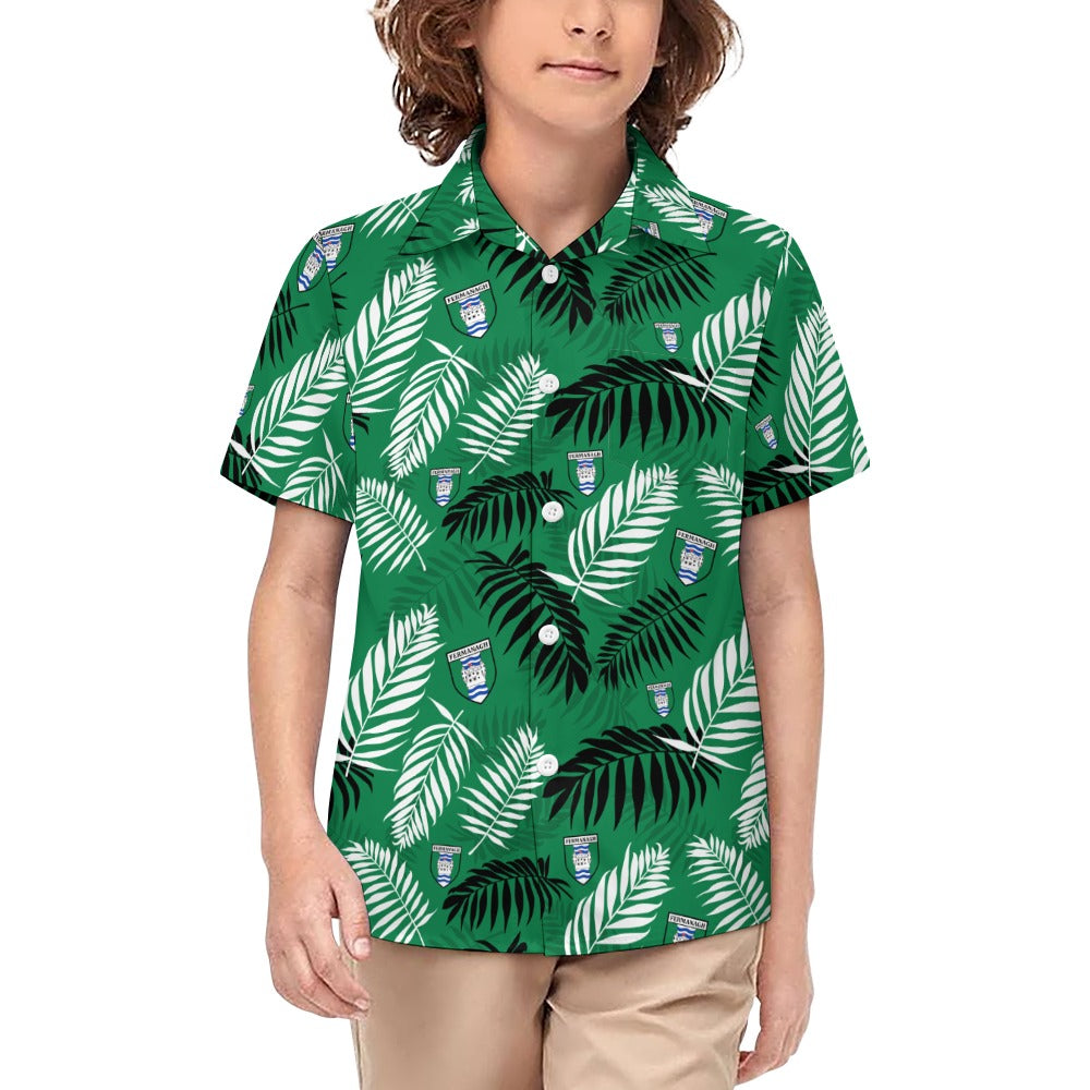 County Fermanagh Hawaiian Button Up Shirt - Kids