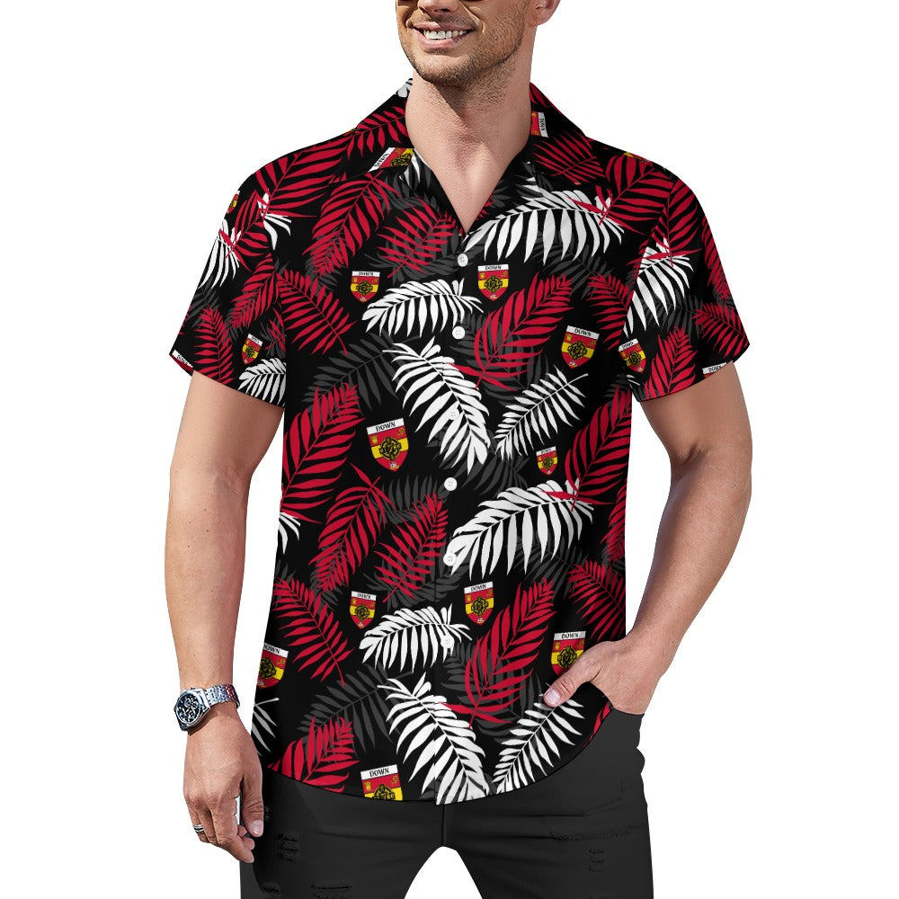 County Down Hawaiian Button Up Shirt - Adults
