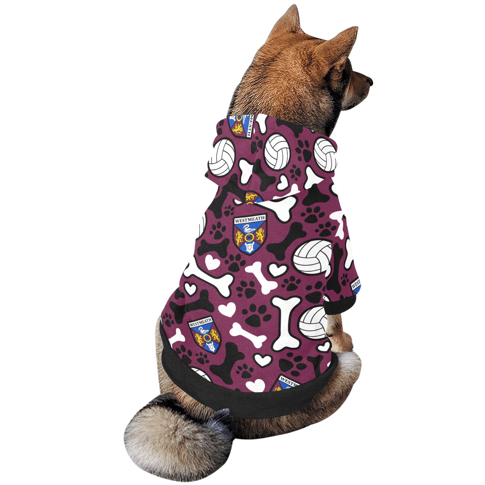 County Westmeath Pooch Pattern Pet Hoodie