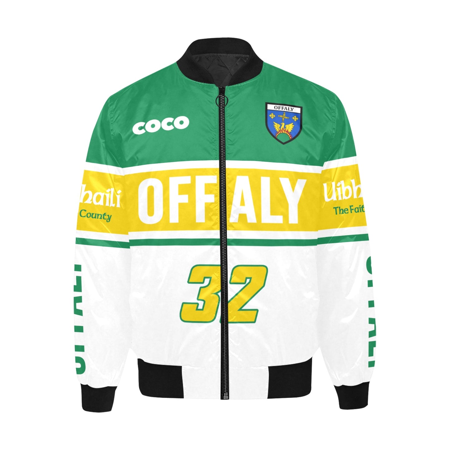 County Offaly Vintage Quilted Bomber Jacket 5XL