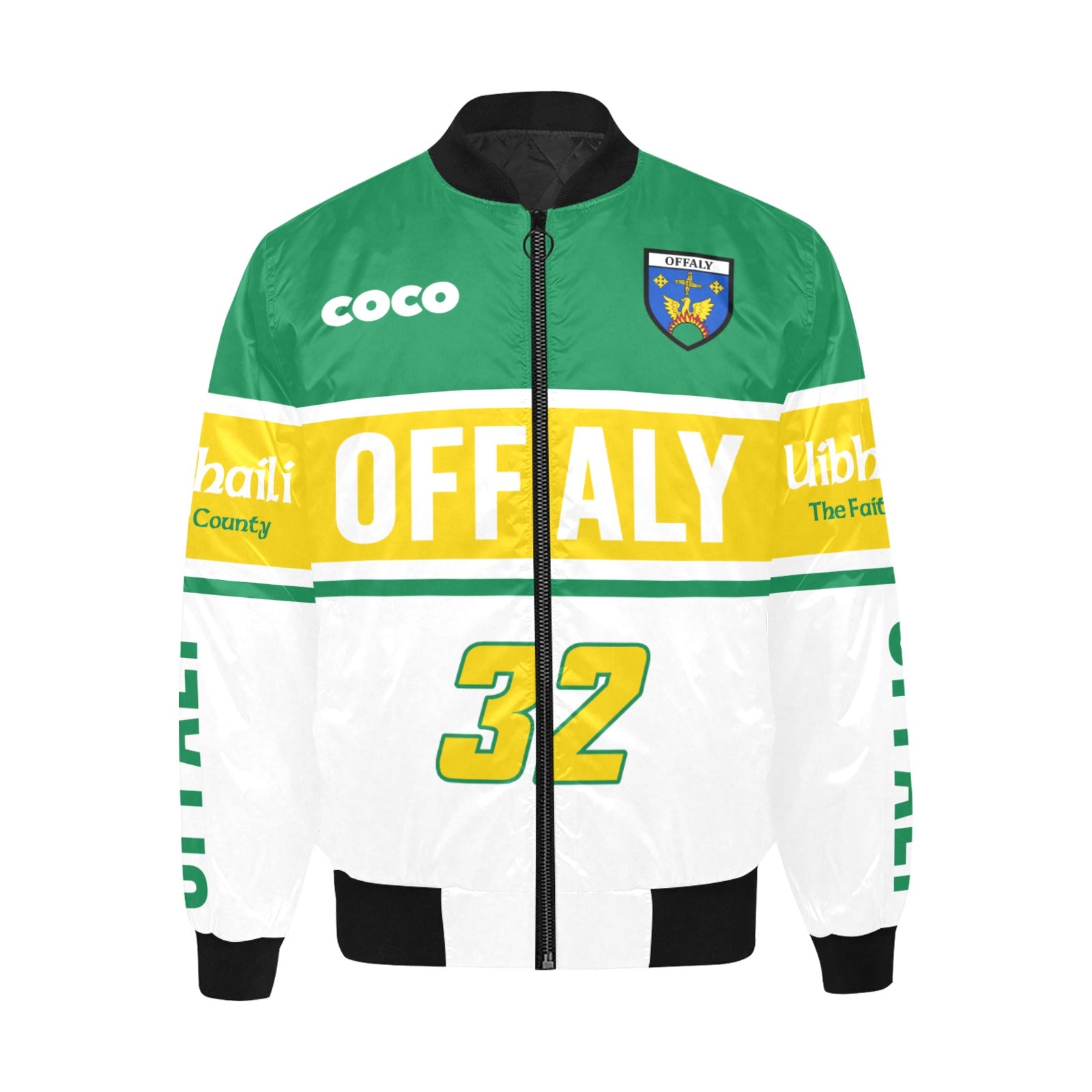 County Offaly Vintage Quilted Bomber Jacket 5XL