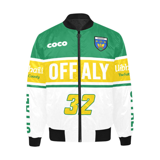 County Offaly Vintage Quilted Bomber Jacket 5XL