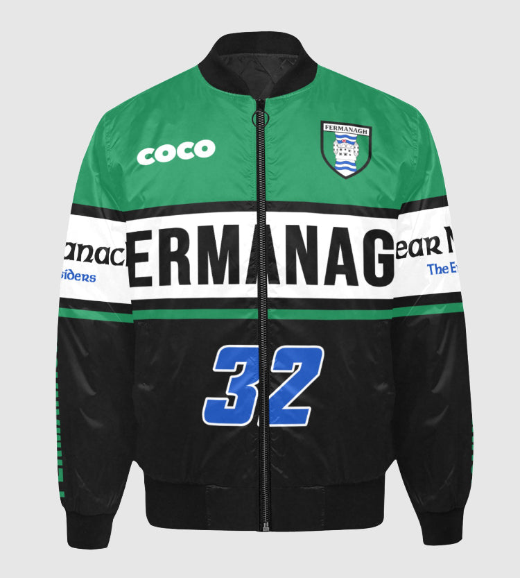 County Fermanagh Vintage Quilted Bomber Jacket