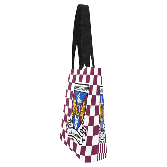 County Westmeath Chequered Canvas Tote Bag Set