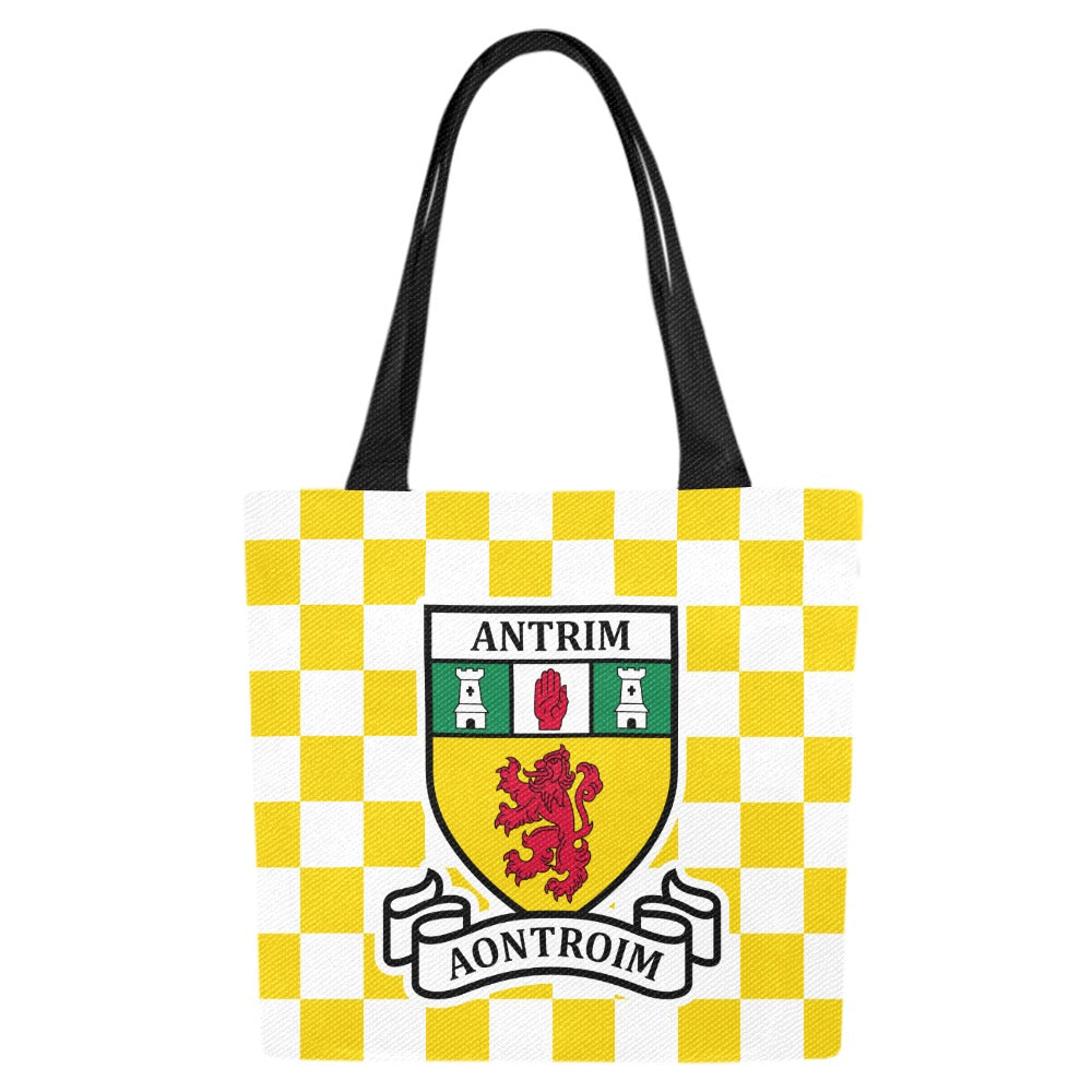 County Antrim Chequered Canvas Tote Bag Set