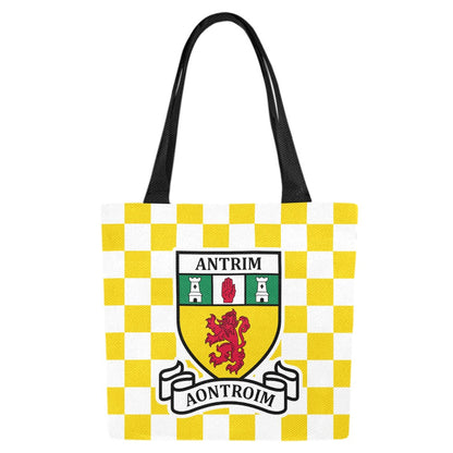 County Antrim Chequered Canvas Tote Bag Set