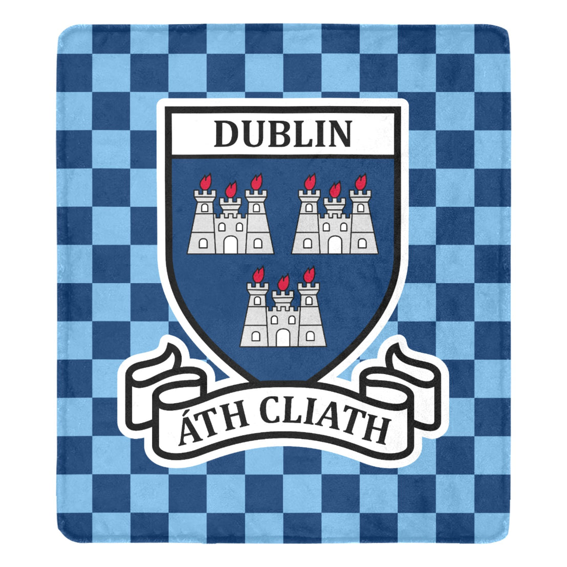 County Dublin Chequered Ultra-Soft Throw Blanket