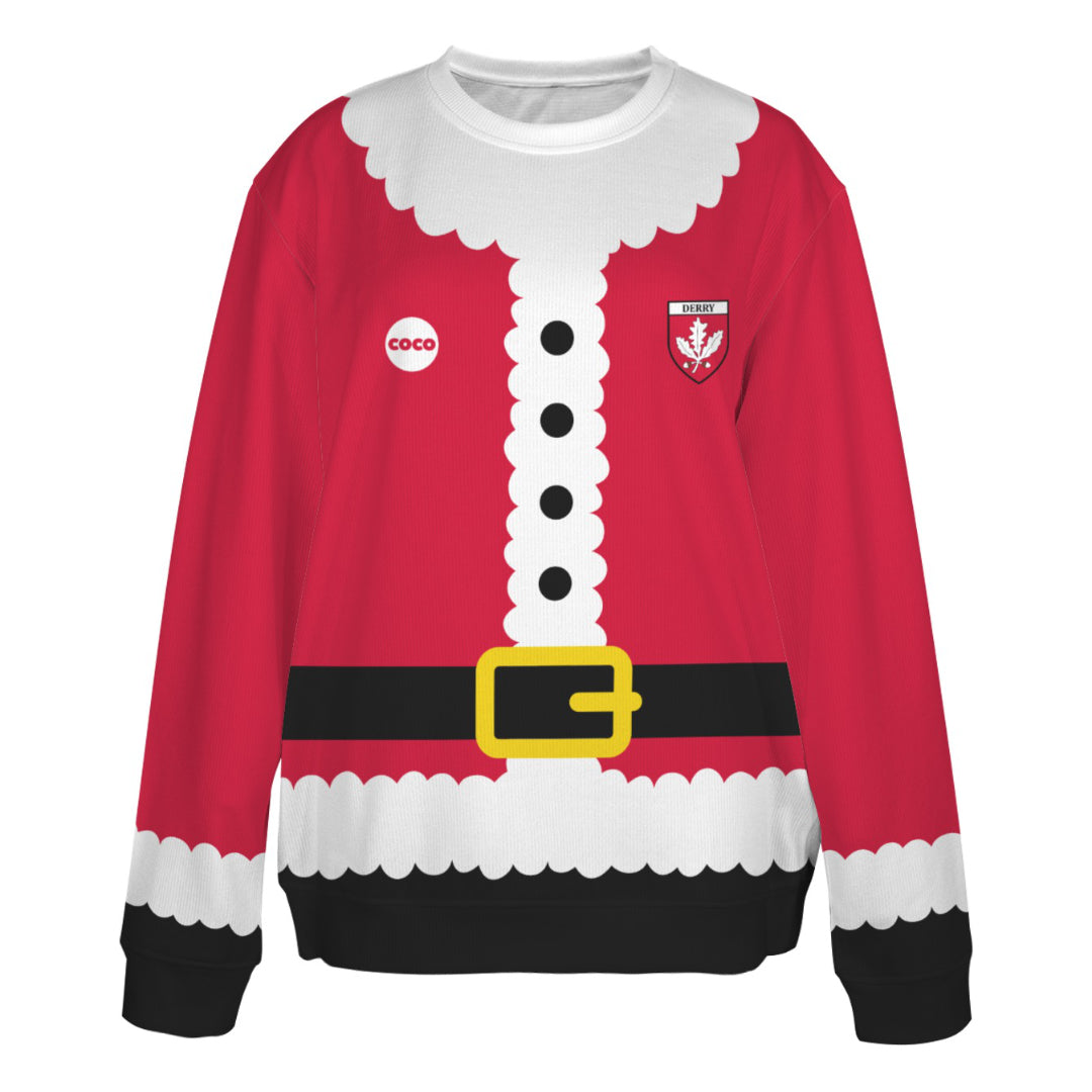 County Derry Novelty Ugly Sweater Santa