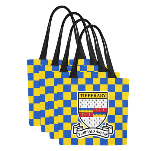County Tipperary Chequered Canvas Tote Bag Set