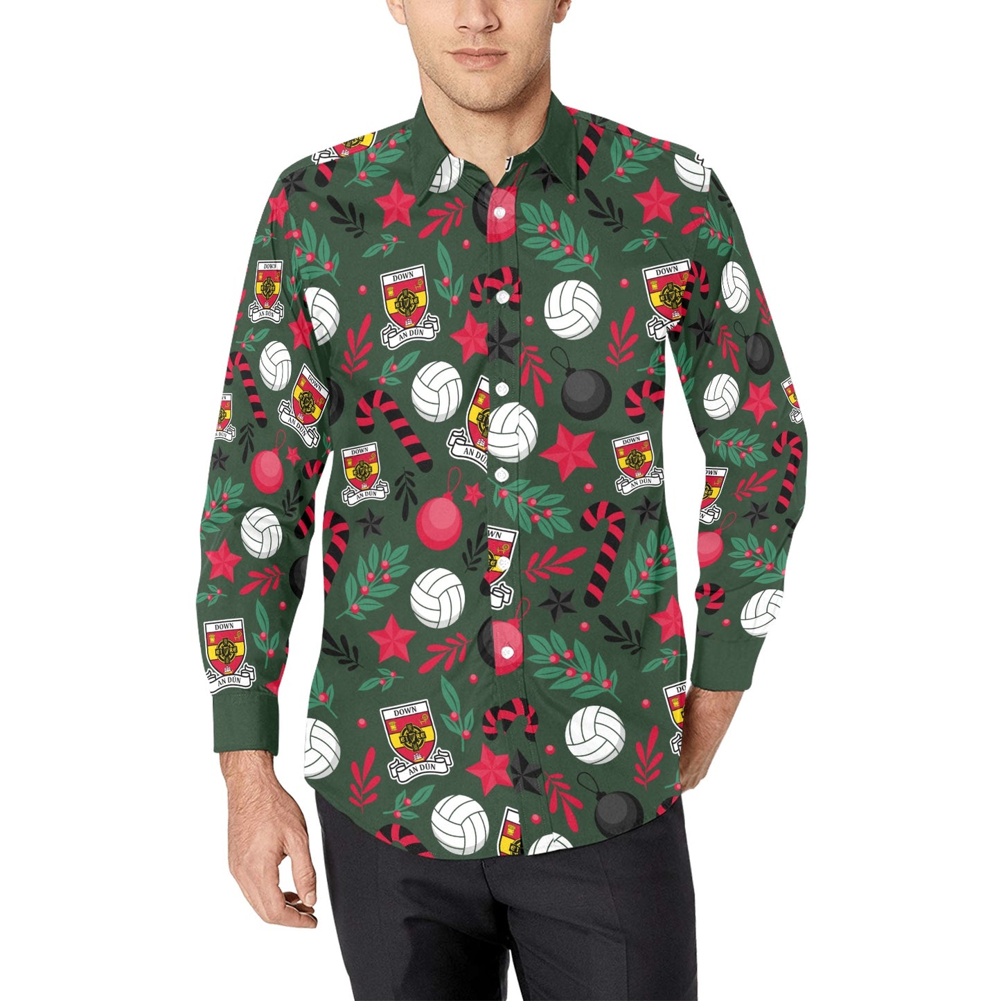 County Down Christmas Button Up Shirt