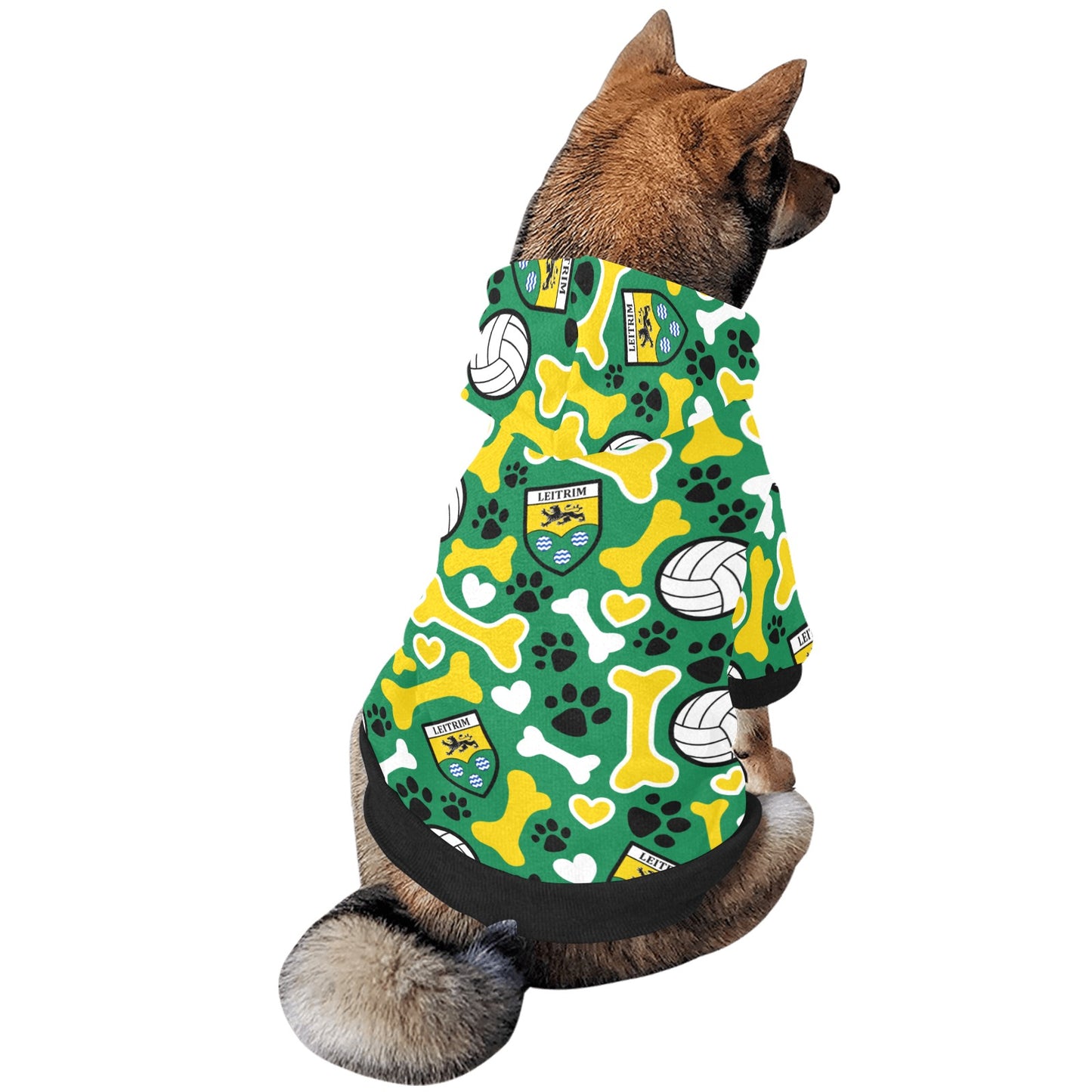 County Leitrim Pooch Pattern Pet Hoodie