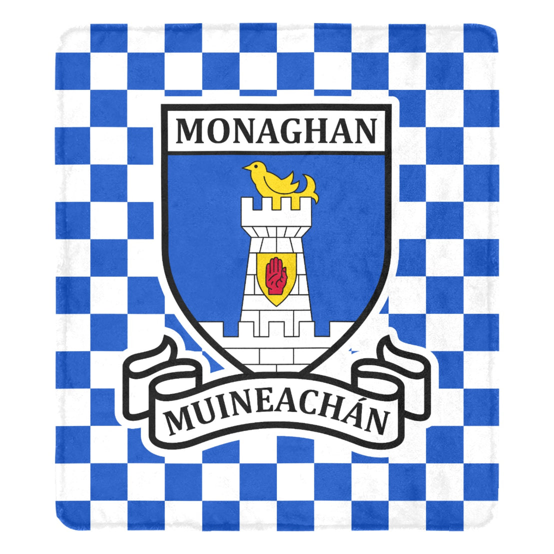 County Monaghan Chequered Ultra-Soft Throw Blanket