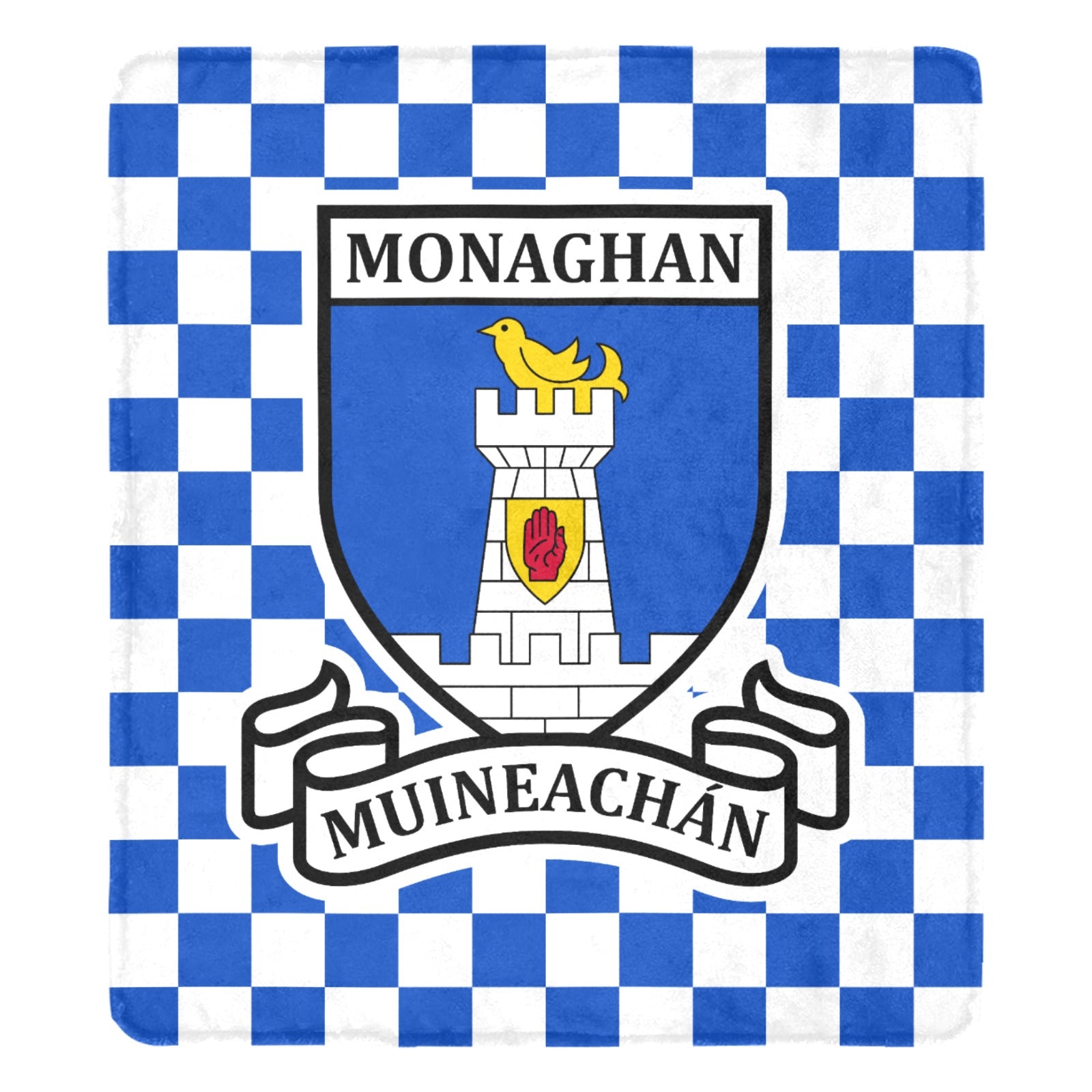 County Monaghan Chequered Ultra-Soft Throw Blanket