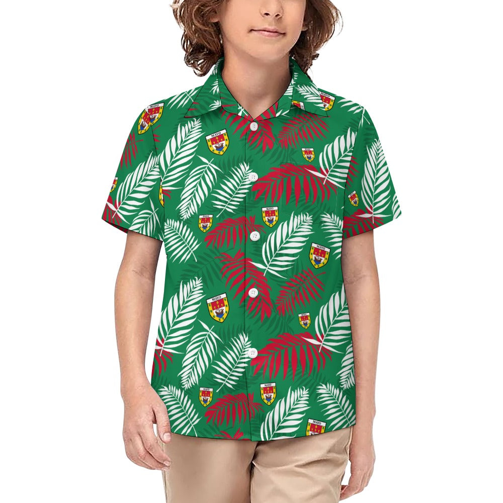 County Mayo Hawaiian Button Up Shirt - Kids