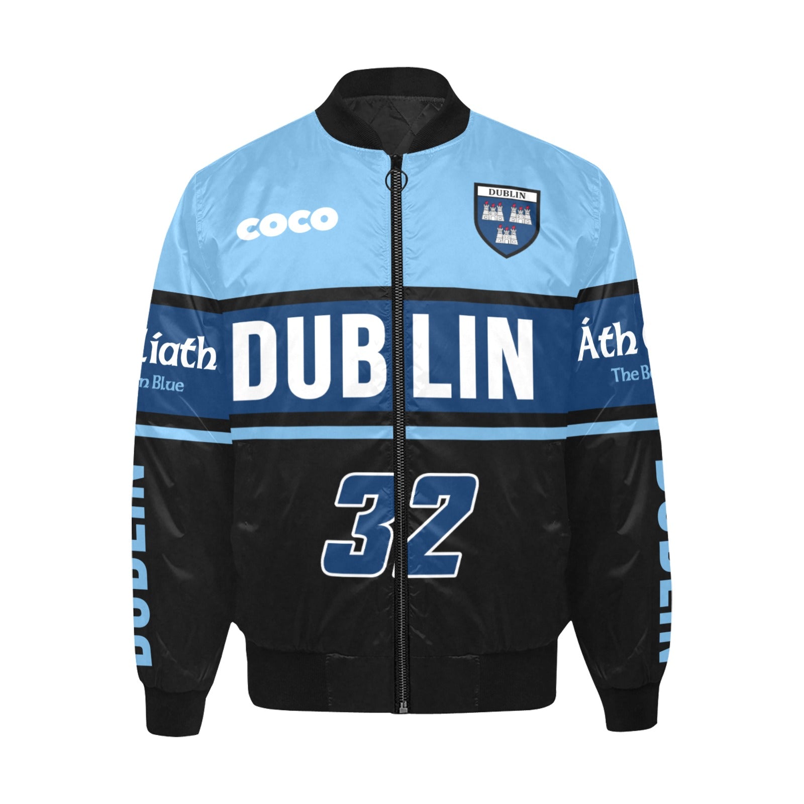 County Dublin Vintage Quilted Bomber Jacket 5XL