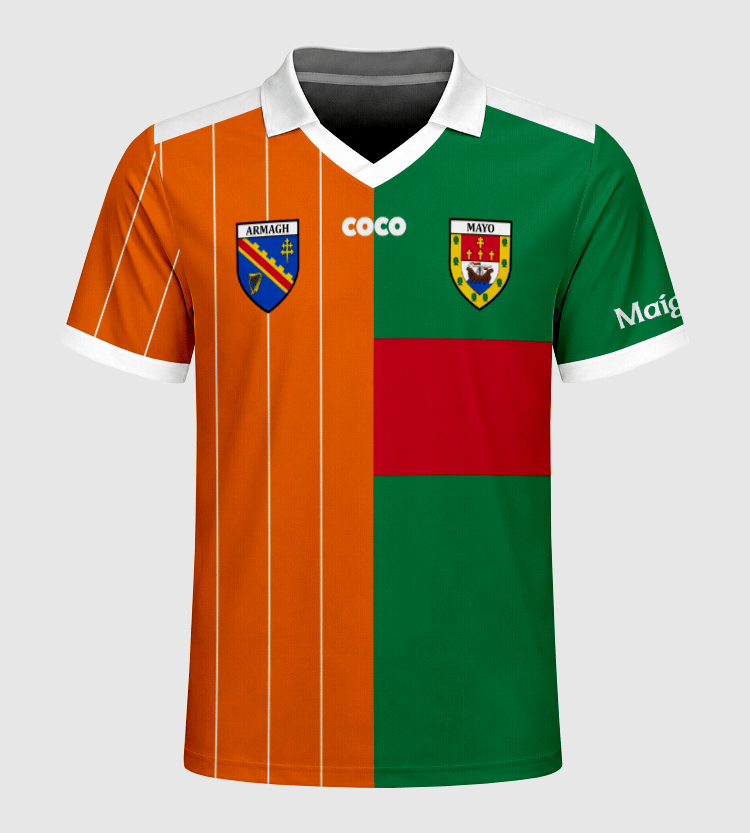 Personalised Half and Half County Retro Jersey