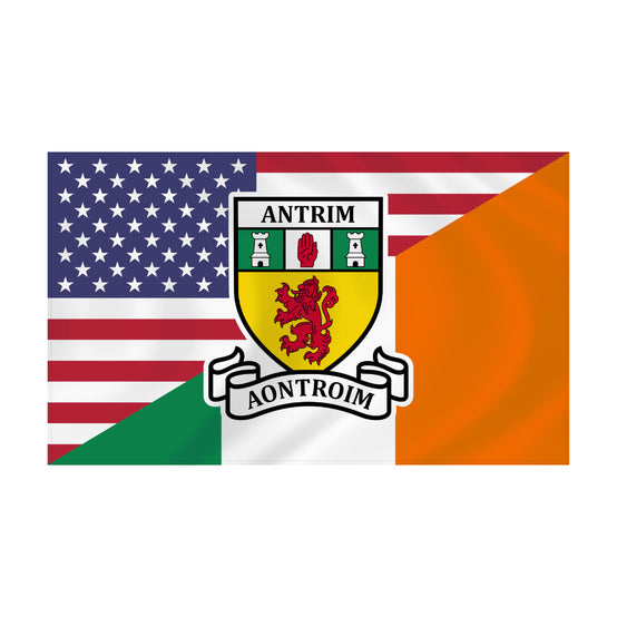 County Antrim Irish American Flag