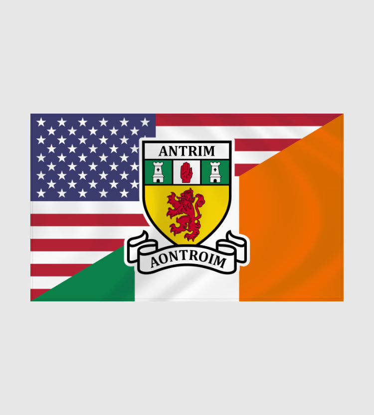 County Antrim Irish American Flag