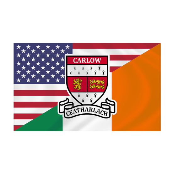 County Carlow Irish American Flag