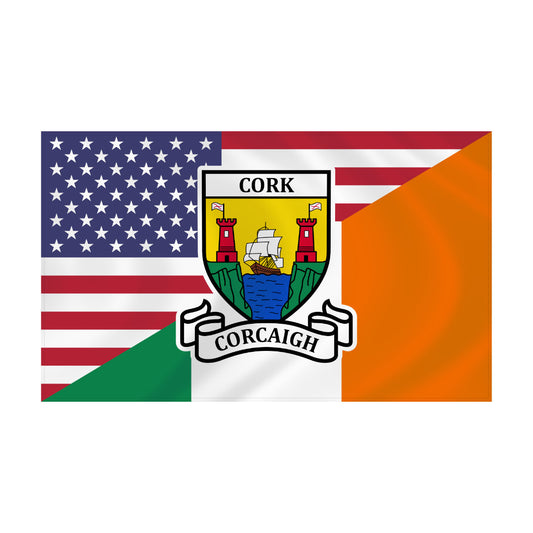 County Cork Irish American Flag