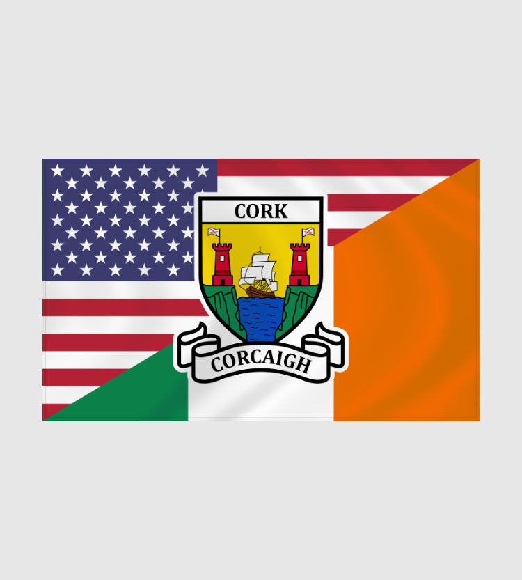 County Cork Irish American Flag