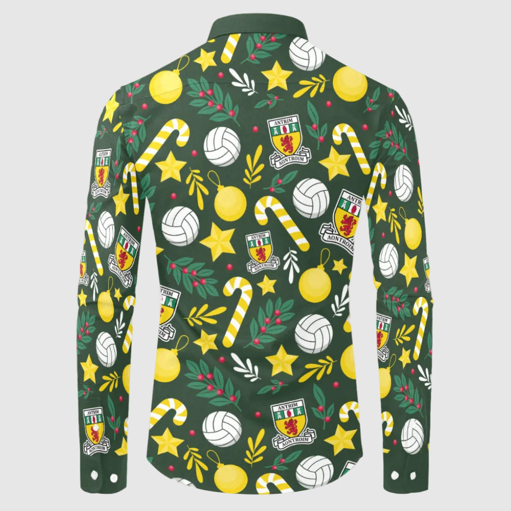 County Antrim Christmas Button Up Shirt