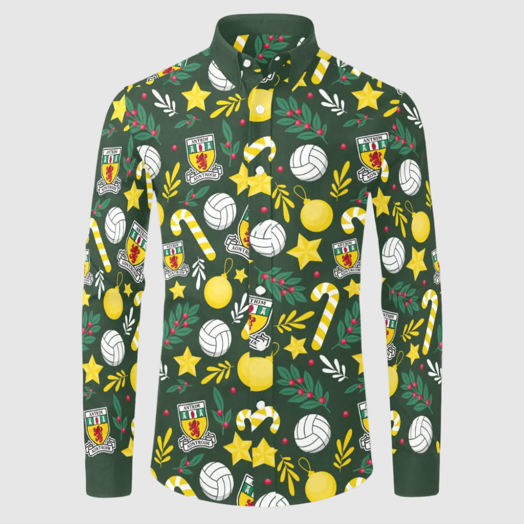 County Antrim Christmas Button Up Shirt