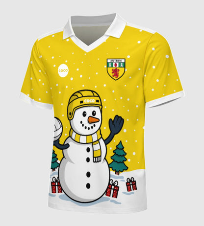 County Antrim Snowman Jersey - Kids Age 9-10
