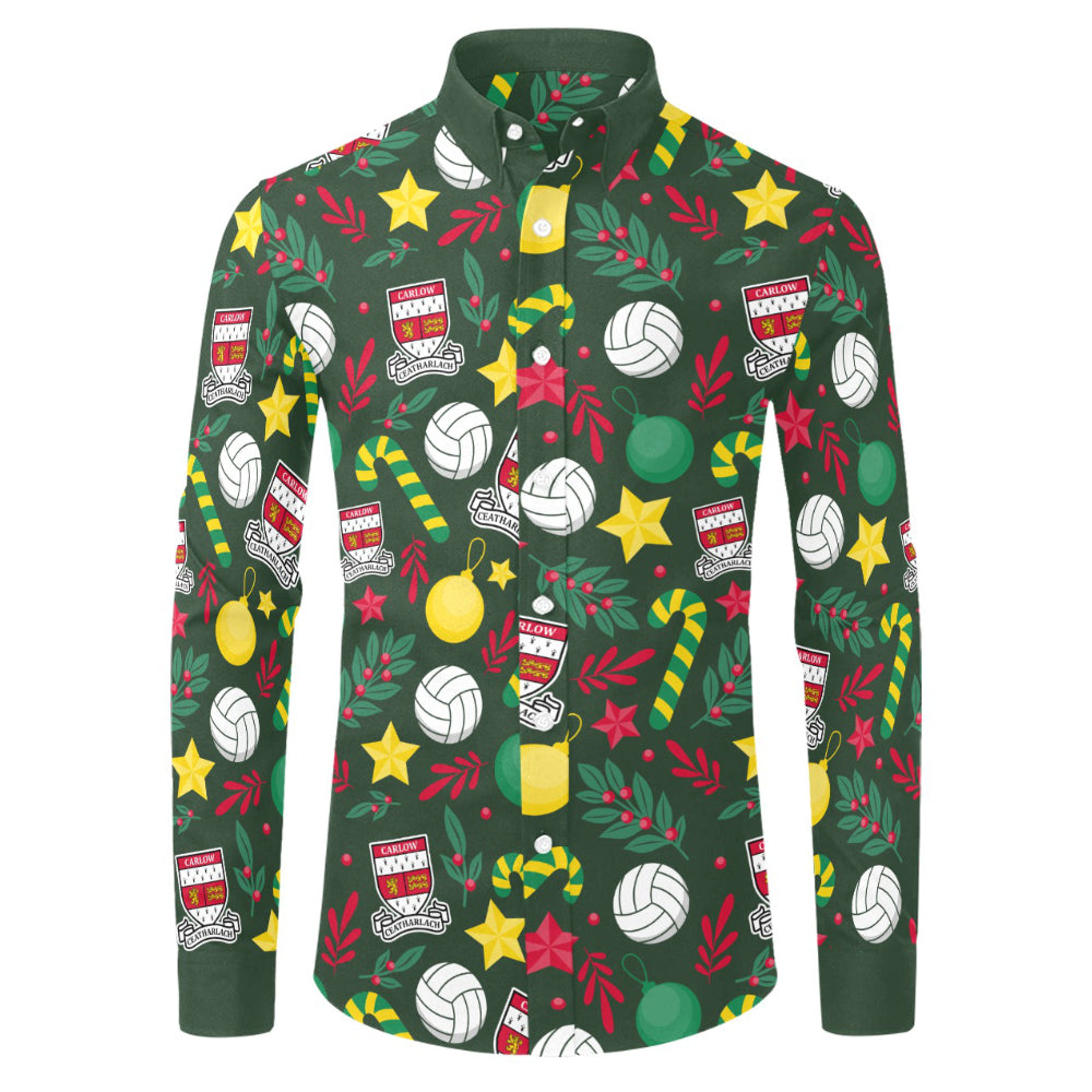 County Carlow Christmas Button Up Shirt