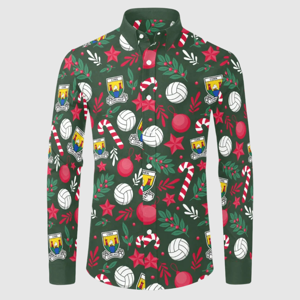 County Cork Christmas Button Up Shirt