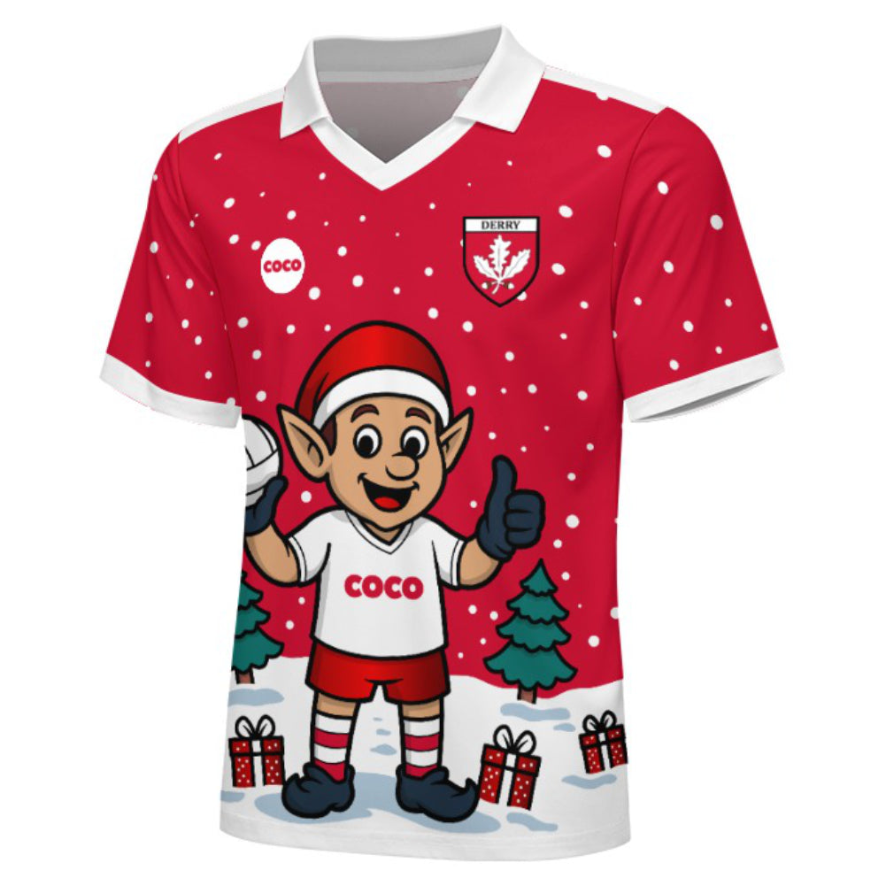 County Derry Christmas Jersey - Kids Elf